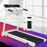 Everfit Treadmill Electric Home Gym Fitness Exercise Knob Foldable 420mm White - Close-Up Angle