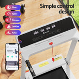 Everfit Treadmill Electric Home Gym Fitness Exercise Knob Foldable 420mm White - 45-Degree Angle