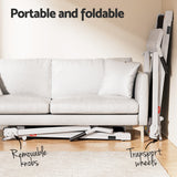 Everfit Treadmill Electric Home Gym Fitness Exercise Knob Foldable 420mm White - Rear View