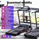 Everfit Treadmill Electric Home Gym Fitness Exercise Machine w/ Sit Up Bar 420mm - Top-Down View