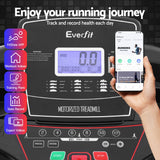 Everfit Treadmill Electric Home Gym Fitness Exercise Machine w/ Sit Up Bar 420mm - 45-Degree Angle