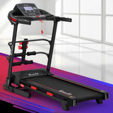 Everfit Treadmill Electric Home Gym Fitness Exercise Machine w/ Sit Up Bar 420mm - Close-Up Angle