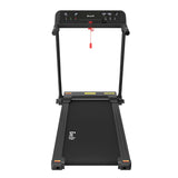 Everfit Treadmill Electric Home Gym Fitness Exercise Knob Foldable 450mm Black - Side View