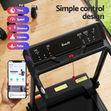 Everfit Treadmill Electric Home Gym Fitness Exercise Knob Foldable 450mm Black - 45-Degree Angle