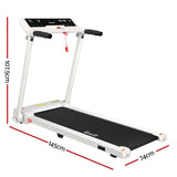 Everfit Treadmill Electric Home Gym Fitness Exercise Knob Foldable 450mm White - Front View