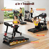 Everfit Treadmill Electric Home Gym Fitness Exercise Machine w/ Sit Up Bar 450mm - Front View