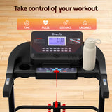 Everfit Treadmill Electric Home Gym Fitness Exercise Machine w/ Sit Up Bar 450mm - Close-Up Angle