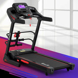Everfit Treadmill Electric Home Gym Fitness Exercise Machine w/ Sit Up Bar 480mm - Close-Up Angle