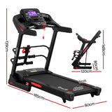 Everfit Treadmill Electric Home Gym Fitness Exercise Machine w/ Sit Up Bar 480mm - Front View