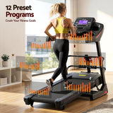Everfit Treadmill Electric Home Gym Fitness Exercise Machine w/ Sit Up Bar 480mm - Rear View