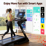 Everfit 500mm Wide Belt Treadmill 30% Auto Incline Foldable Treadmills for Home with LED Lights - 45-Degree Angle