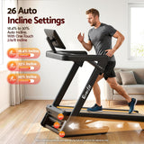 Everfit 500mm Wide Belt Treadmill 30% Auto Incline Foldable Treadmills for Home with LED Lights - Rear View