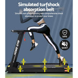 Everfit Treadmill Electric Home Gym Fitness Exercise Fully Foldable 420mm Black - 45-Degree Angle