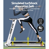 Everfit Treadmill Electric Home Gym Fitness Exercise Fully Foldable 420mm White - Rear View
