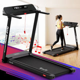 Everfit Treadmill Electric Home Gym Fitness Exercise Fully Foldable 450mm Black