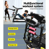 Everfit Treadmill Electric Home Gym Fitness Exercise Machine w/ Massager 450mm - Top-Down View