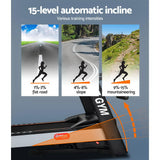 Everfit Treadmill Electric Home Gym Fitness Exercise Machine w/ Massager 450mm - Rear View