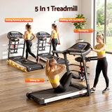 Everfit Treadmill Electric Home Gym Fitness Exercise Machine w/ Massager 450mm - Side View