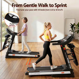 Everfit Treadmill Electric Home Gym Fitness Exercise Machine w/ Massager 450mm - Rear View