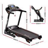 Everfit Treadmill Electric Auto Incline Home Gym Fitness Exercise Machine 480mm - Front View
