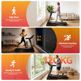Everfit Treadmill Electric Auto Incline Home Gym Fitness Exercise Machine 480mm - Side View