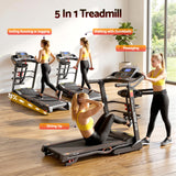 Everfit Treadmill Electric Home Gym Fitness Exercise Machine w/ Massager 480mm - Side View