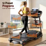 Everfit Treadmill Electric Home Gym Fitness Exercise Machine w/ Massager 480mm - 45-Degree Angle