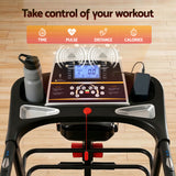 Everfit Treadmill Electric Home Gym Fitness Exercise Machine w/ Massager 480mm - Low Angle