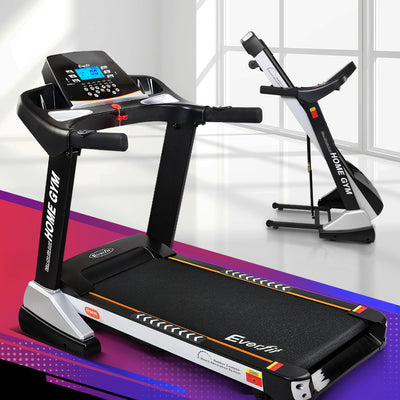 Everfit Treadmill Electric Auto Incline Spring Home Gym Fitness Exercise 480mm