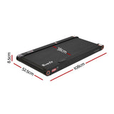 Everfit 4 in 1 Vibration Walking Pad Treadmill Under Desk Treadmills for Home Gym with App Control 380mm Black - Front View
