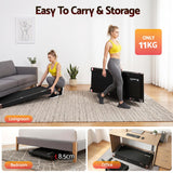 Everfit 4 in 1 Vibration Walking Pad Treadmill Under Desk Treadmills for Home Gym with App Control 380mm Black - Rear View