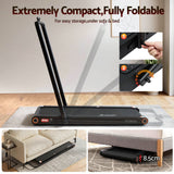 Everfit 4 in 1 Vibration Walking Pad Treadmill Under Desk Treadmills for Home Gym with App Control 380mm Black - 45-Degree Angle