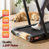 Everfit 4 in 1 Vibration Walking Pad Treadmill Under Desk Treadmills for Home Gym with App Control 380mm Black - Rear View