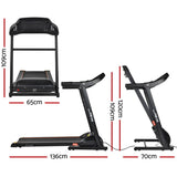 Everfit Treadmill Electric Home Gym Fitness Exercise Machine Foldable 400mm - Front View