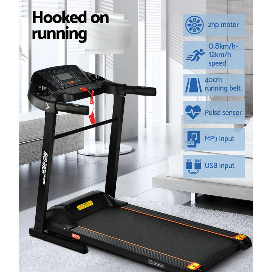 Everfit Treadmill Electric Home Gym Fitness Exercise Machine Foldable 400mm, image 4