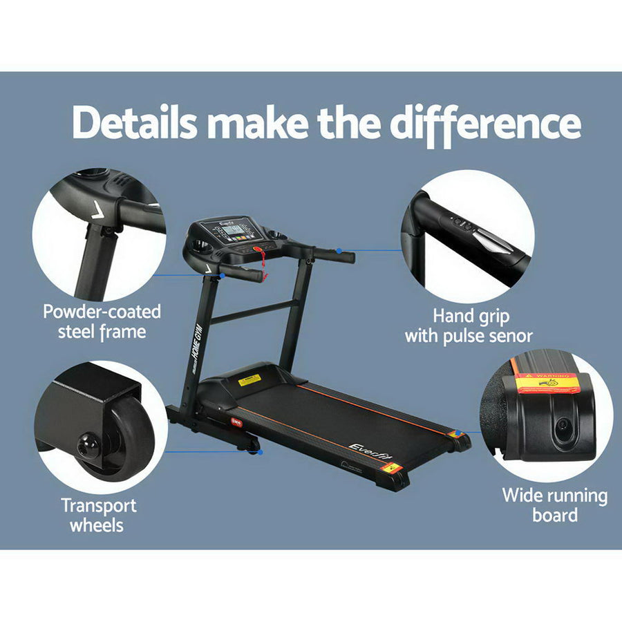 Everfit Treadmill Electric Home Gym Fitness Exercise Machine Foldable 400mm, image 6