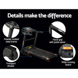 Everfit Treadmill Electric Home Gym Fitness Exercise Machine Foldable 400mm - Close-Up Angle