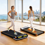 Everfit 2 Side Walking Pad Treadmill with Massage Function Fitness 380mm Black