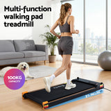 Everfit 2 Side Walking Pad Treadmill with Massage Function Fitness 380mm Black - Low Angle