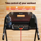 Everfit Treadmill Electric Home Gym Fitness Exercise Equipment Incline 390mm - Close-Up Angle