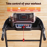 Everfit Treadmill Electric Home Gym Fitness Exercise Machine Incline 400mm - Close-Up Angle