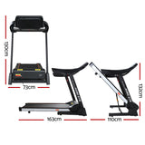 Everfit Treadmill Electric Auto Level Incline Home Gym Fitness Exercise 450mm - Front View