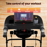 Everfit Treadmill Electric Home Gym Fitness Exercise Machine w/ Massager 400mm - Close-Up Angle