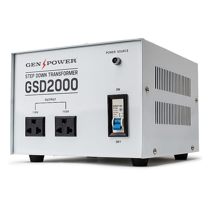 2000W GENPOWER Step Down Transformer 240V-110V Stepdown Voltage Converter AU-US