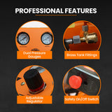 Unimac 1.5HP 6L Silent Oil-Free Portable Electric Air Compressor, for Airtools, Tyre Inflation - 45-Degree Angle