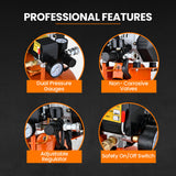 UNIMAC 15L Pancake Air Compressor, 116PSI Portable Silent Oil-Free Electric, for Airtools Tyre Inflation - 45-Degree Angle