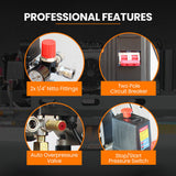 Unimac 150L 4.5HP Ultra-Slient Oil-Free Electric Air Compressor, Long Life Quad Motor, 116PSI Portab