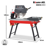 BAUMR-AG 2200W 450mm 18' Brick & Masonry Table Saw, Electric Tile Concrete Cutting, with Stand