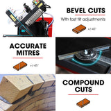 BAUMR-AG 2200W 450mm 18' Brick & Masonry Table Saw, Electric Tile Concrete Cutting, with Stand