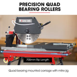 BAUMR-AG 2200W 450mm 18' Brick & Masonry Table Saw, Electric Tile Concrete Cutting, with Stand - Low Angle